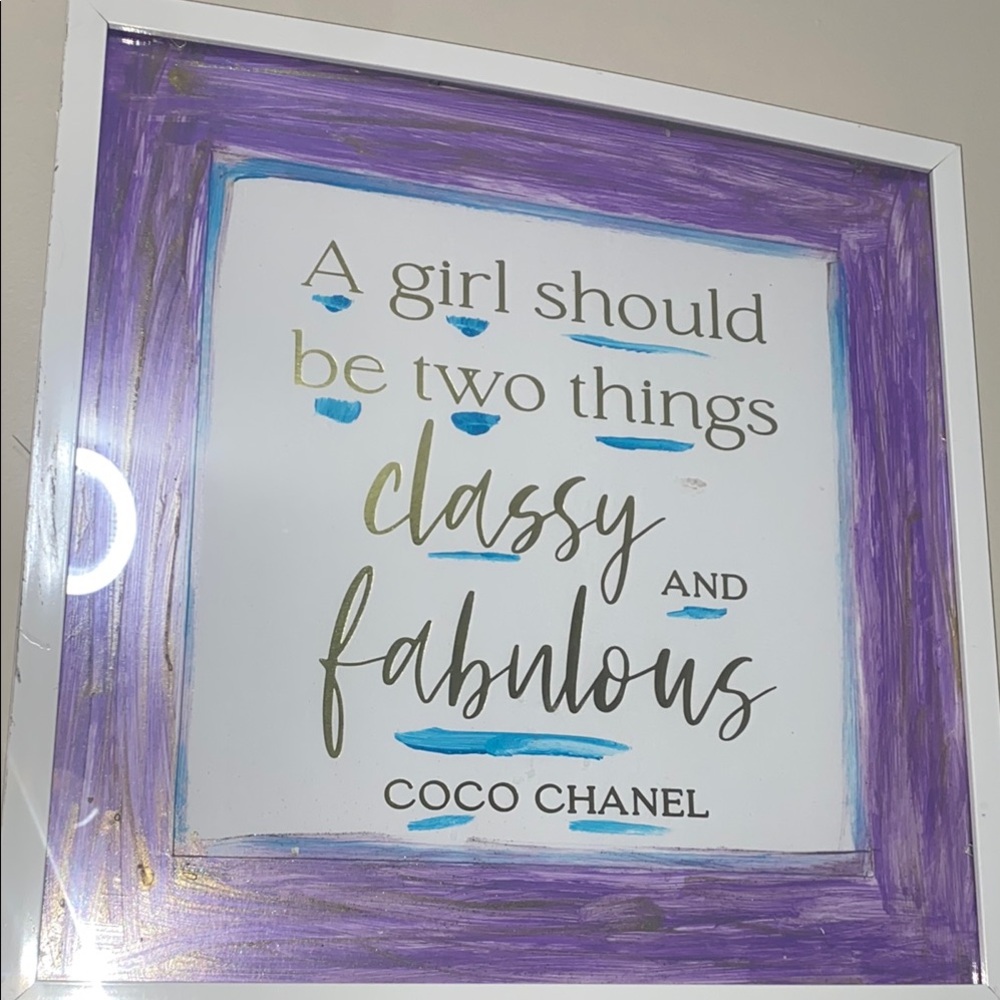 CHANEL Purple and Gold Wall Decor - Picture 2 of 2